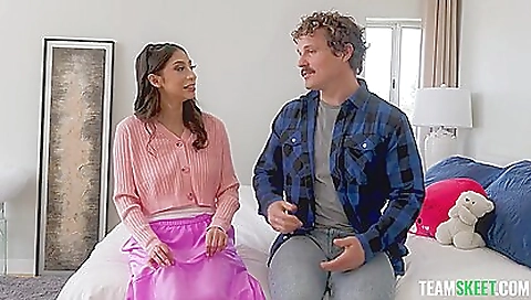 Smoking-haired and her step son's friend