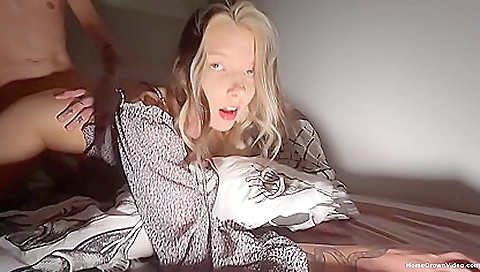 Hot blond slutty anal sex with a blonde