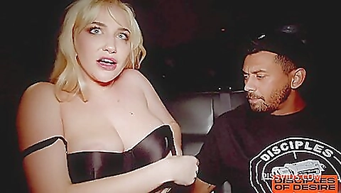 Sexy blonde gets a mouthful of her