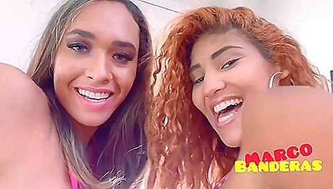 Two hot lesbians get accent mud and cum