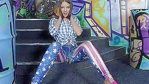 Sexy young blonde gets creampie and cum