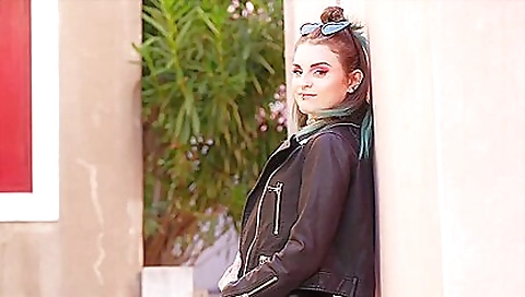 Cute girl with huge boobs gets fucked by her boyfriend