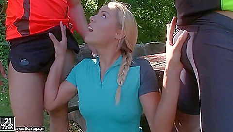 Shemal cheeksy and the perfect blonde hal