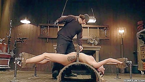 Sexy chick with big tits fucks in the kitchen